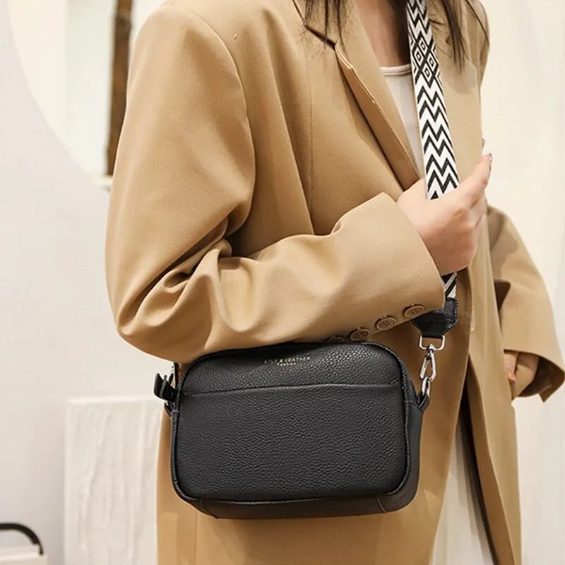 Genuine Leather Crossbody Handbag for Women - Image 3