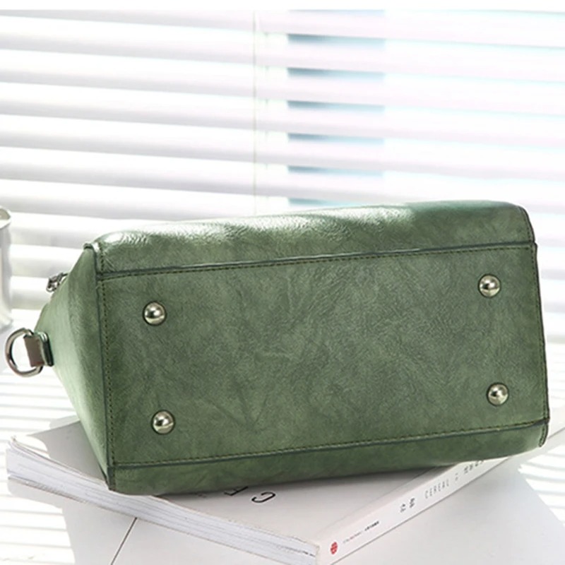 Vintage PU Leather Tassel Handbag for Women - Image 4