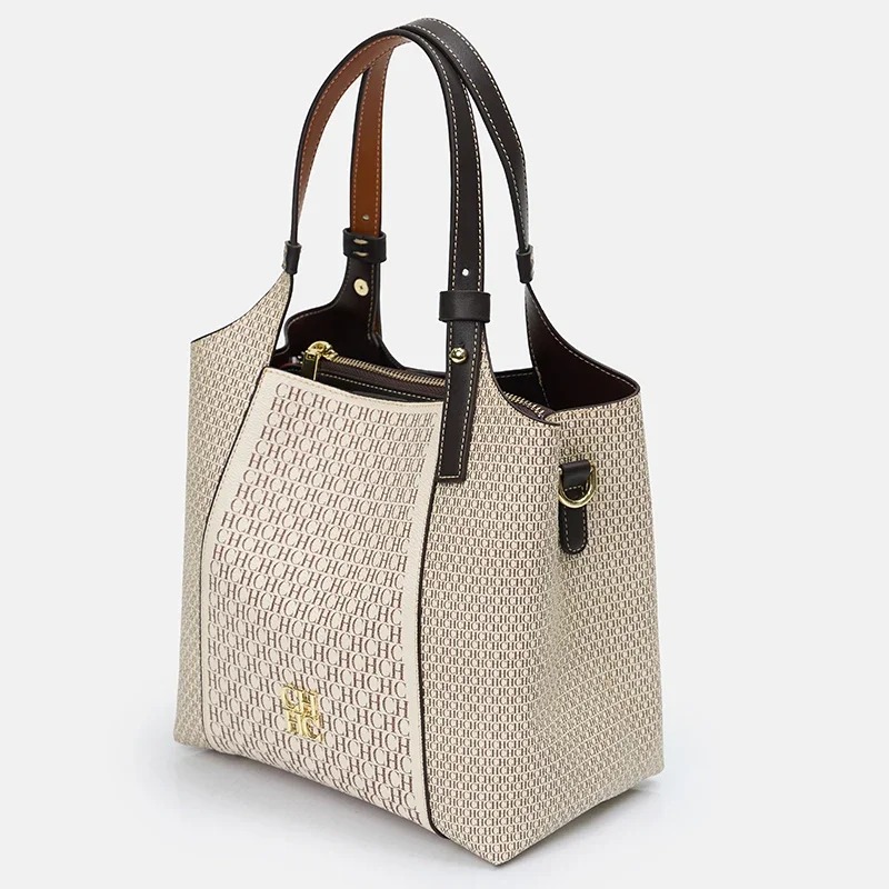 Light Luxury Maillard Monogram Tote Bag - Image 4