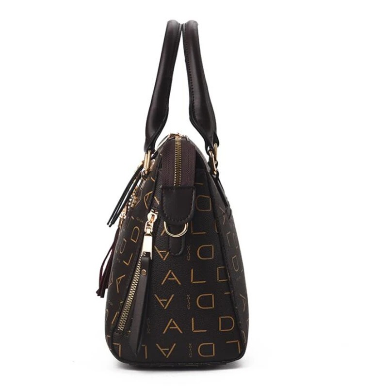 Fashion English Letter PU Leather Handbag - Image 3