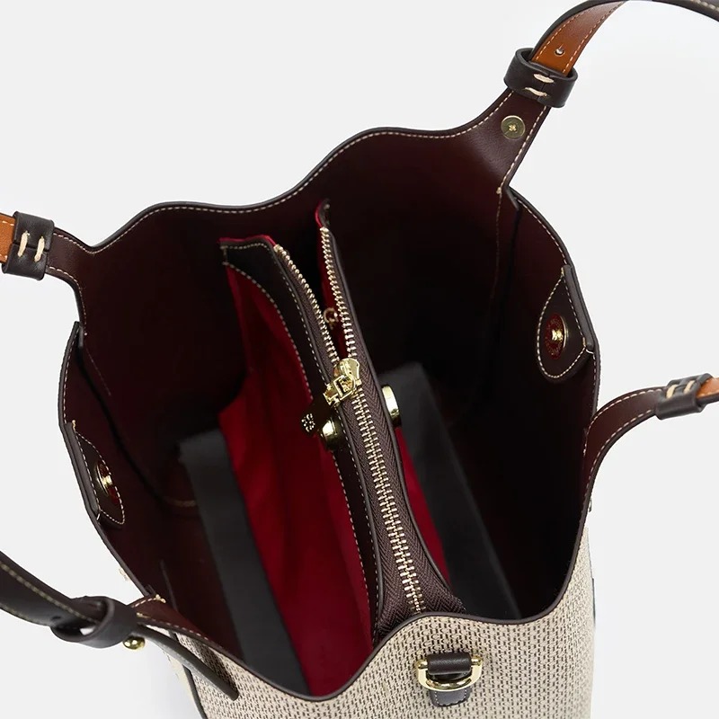 Light Luxury Maillard Monogram Tote Bag - Image 5