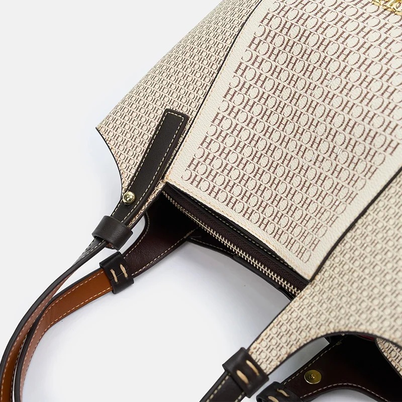Light Luxury Maillard Monogram Tote Bag - Image 6