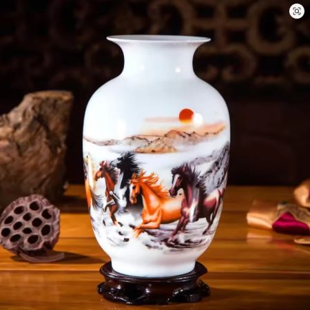Vintage Chinese Ceramic Flower Vase