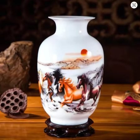 Vintage Chinese Ceramic Flower Vase