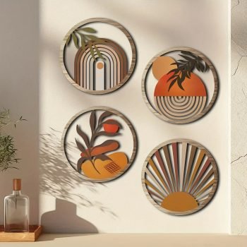 Bohemian Wooden Wall Art Set